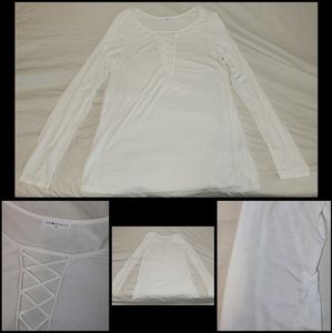 White long sleeve top